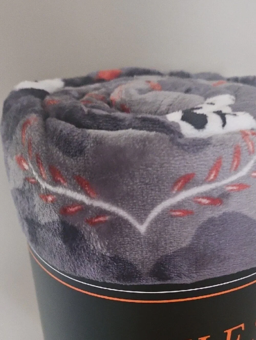 Luxury Velvet Throw - Gray Skull And Bat
